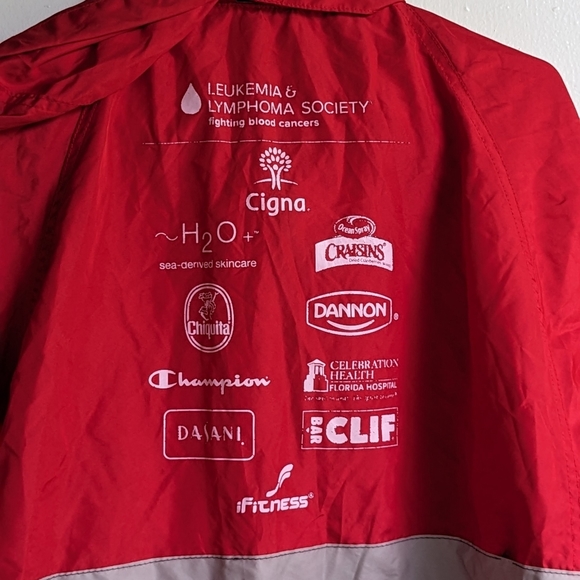 Disney parks 20 years family fun run 5K volunteer red jacket with hood, Small - Picture 4 of 6